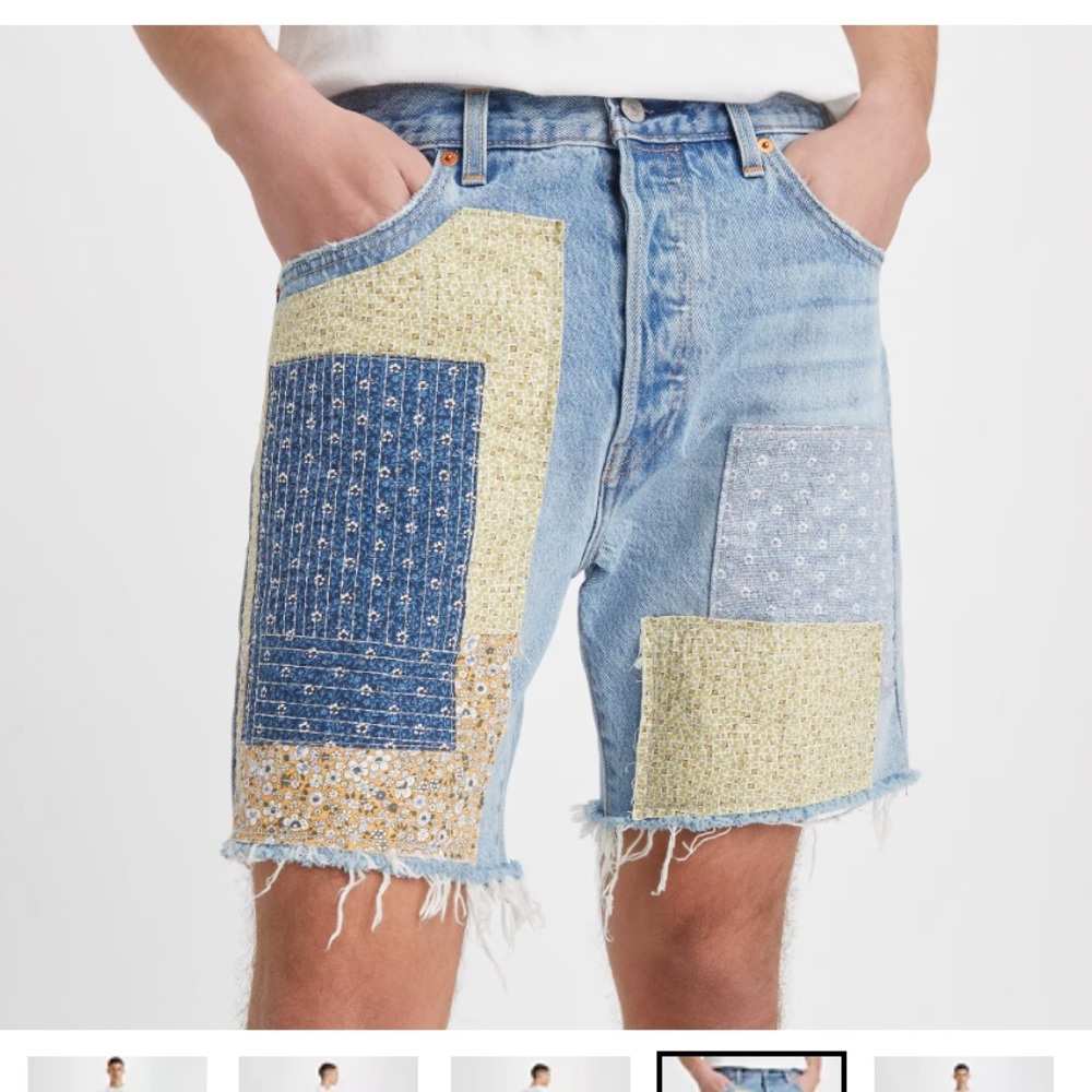 ISO Levi’s 501 patchwork short